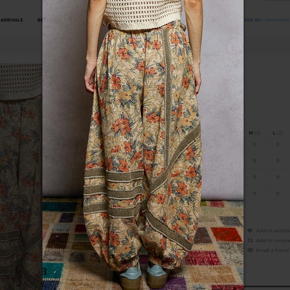 💕POL “ RUBY 3 “ POL  Jogger Pants with Cut and Sew Sweater Knit 87 - Picture 3 of 7